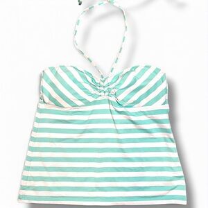 Mossimo Supply Co. Mint Green & White Striped Swim Tankini halter or strapless
